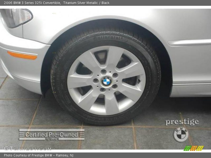 Titanium Silver Metallic / Black 2006 BMW 3 Series 325i Convertible