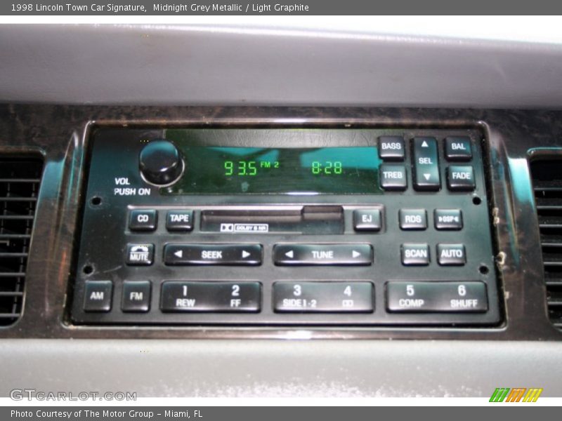 Midnight Grey Metallic / Light Graphite 1998 Lincoln Town Car Signature