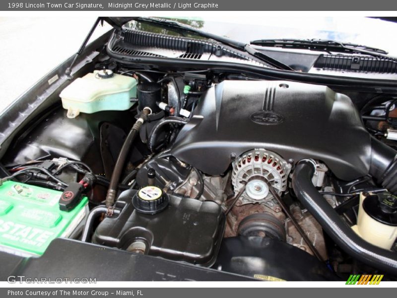 Midnight Grey Metallic / Light Graphite 1998 Lincoln Town Car Signature