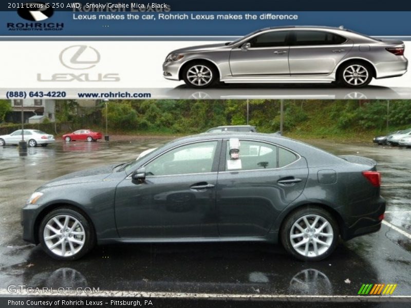 Smoky Granite Mica / Black 2011 Lexus IS 250 AWD