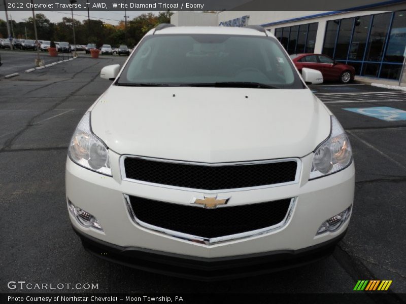 White Diamond Tricoat / Ebony 2012 Chevrolet Traverse LT AWD