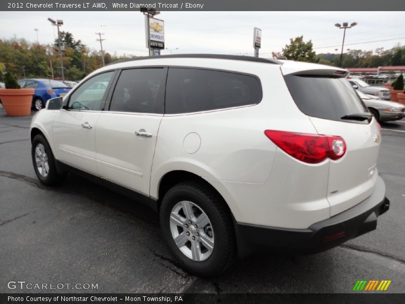 White Diamond Tricoat / Ebony 2012 Chevrolet Traverse LT AWD
