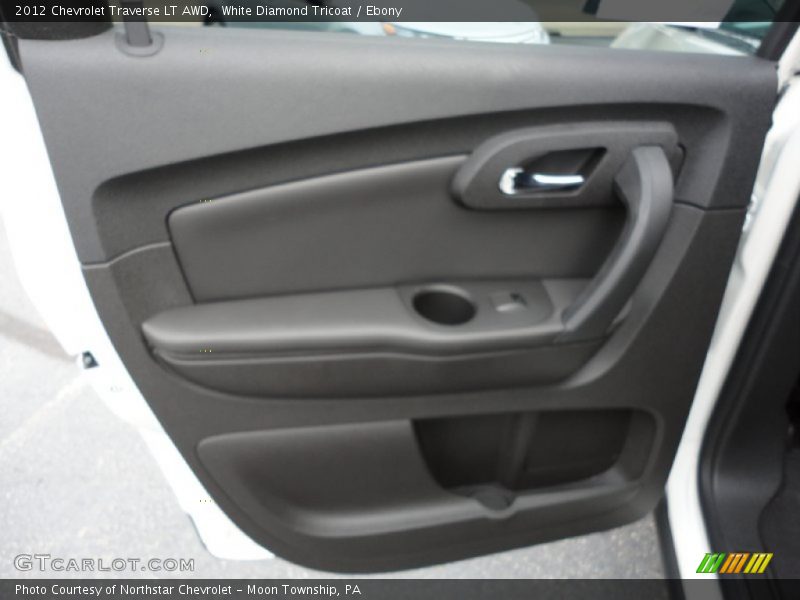 White Diamond Tricoat / Ebony 2012 Chevrolet Traverse LT AWD