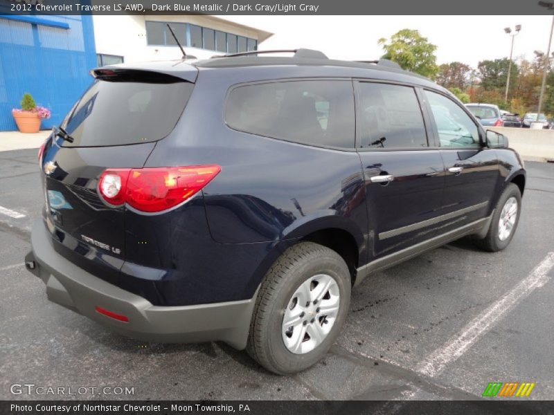 Dark Blue Metallic / Dark Gray/Light Gray 2012 Chevrolet Traverse LS AWD