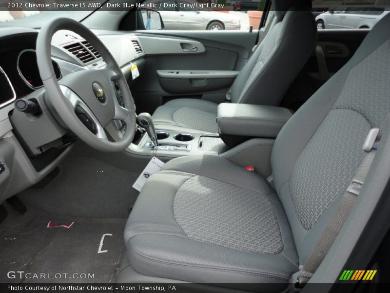 Dark Blue Metallic / Dark Gray/Light Gray 2012 Chevrolet Traverse LS AWD