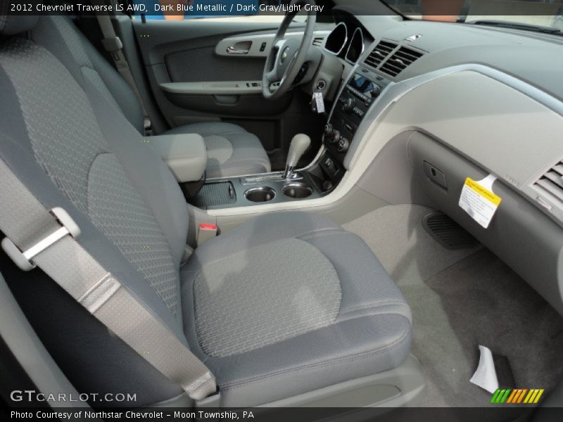 Dark Blue Metallic / Dark Gray/Light Gray 2012 Chevrolet Traverse LS AWD