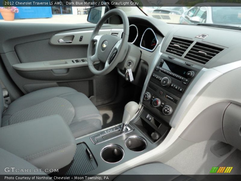 Dark Blue Metallic / Dark Gray/Light Gray 2012 Chevrolet Traverse LS AWD