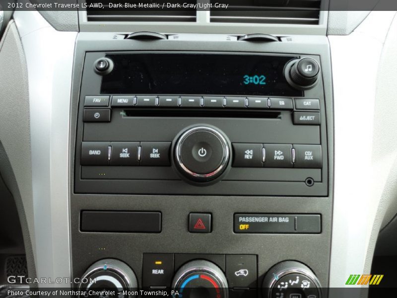 Dark Blue Metallic / Dark Gray/Light Gray 2012 Chevrolet Traverse LS AWD