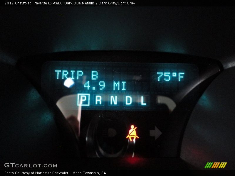 Dark Blue Metallic / Dark Gray/Light Gray 2012 Chevrolet Traverse LS AWD