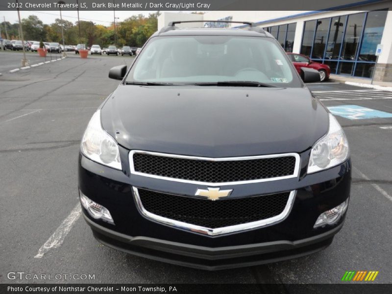 Dark Blue Metallic / Dark Gray/Light Gray 2012 Chevrolet Traverse LS