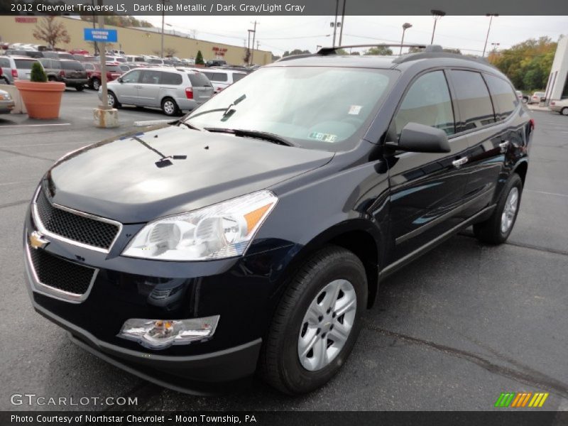 Dark Blue Metallic / Dark Gray/Light Gray 2012 Chevrolet Traverse LS