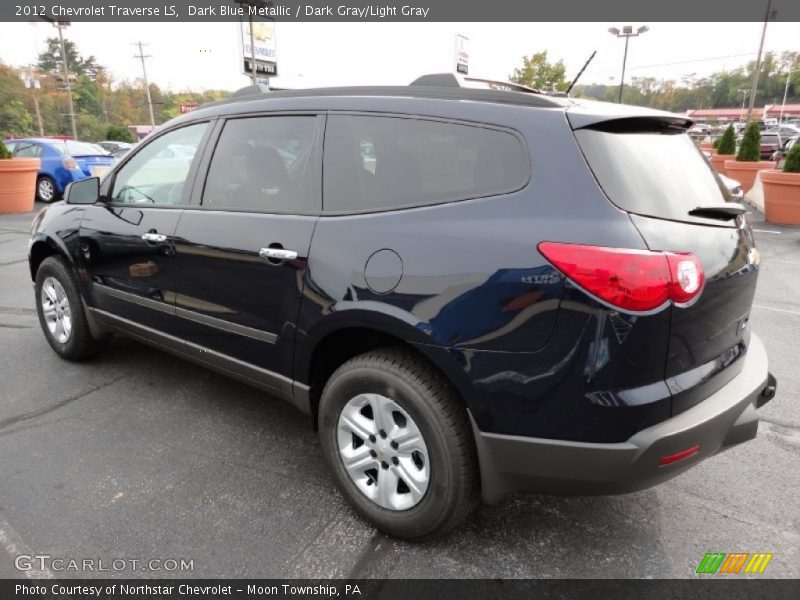 Dark Blue Metallic / Dark Gray/Light Gray 2012 Chevrolet Traverse LS