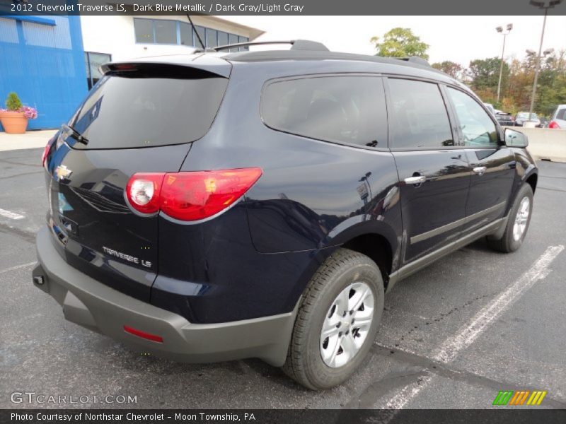 Dark Blue Metallic / Dark Gray/Light Gray 2012 Chevrolet Traverse LS
