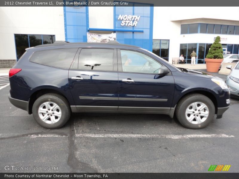 Dark Blue Metallic / Dark Gray/Light Gray 2012 Chevrolet Traverse LS