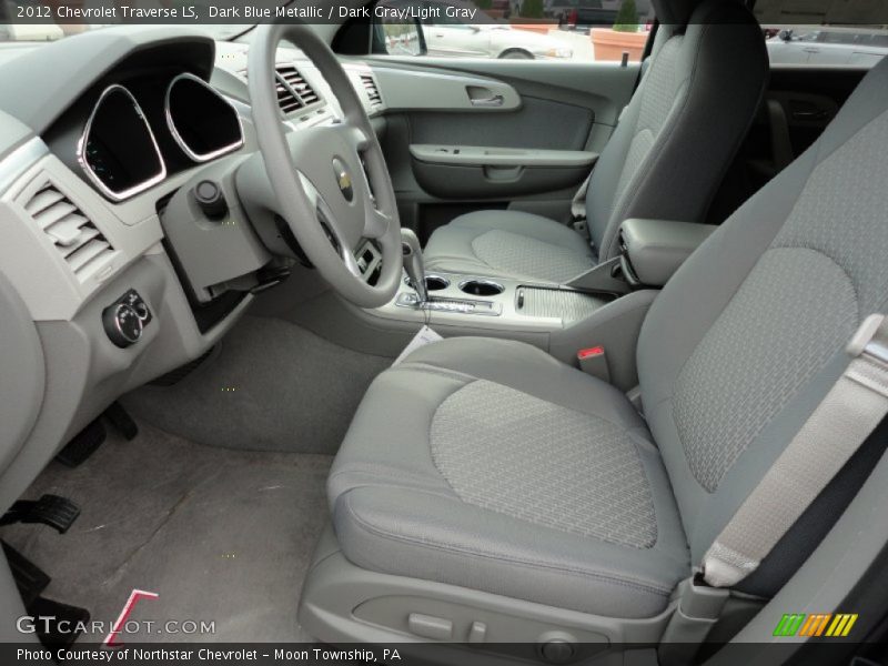 Dark Blue Metallic / Dark Gray/Light Gray 2012 Chevrolet Traverse LS
