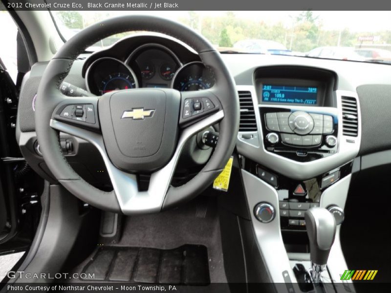 Black Granite Metallic / Jet Black 2012 Chevrolet Cruze Eco