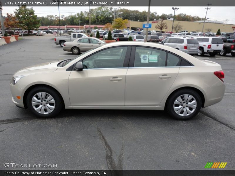 Gold Mist Metallic / Jet Black/Medium Titanium 2012 Chevrolet Cruze LS