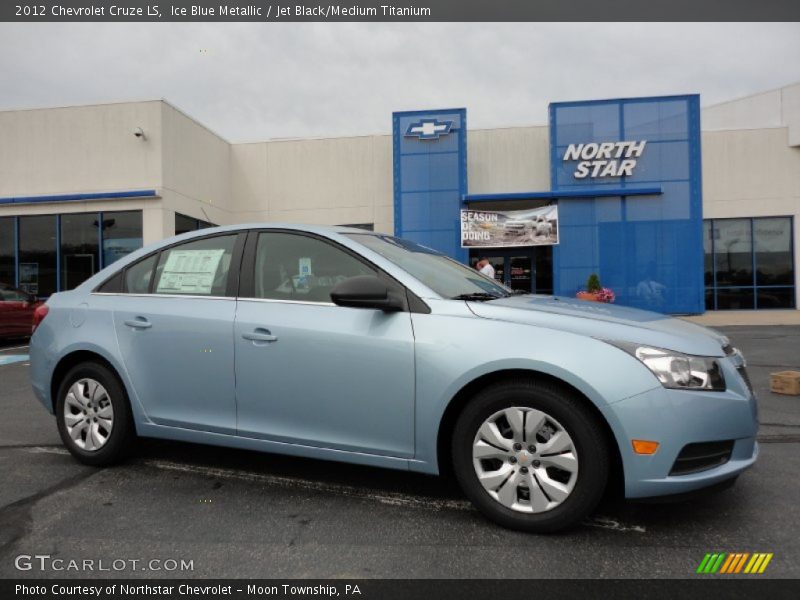 Ice Blue Metallic / Jet Black/Medium Titanium 2012 Chevrolet Cruze LS
