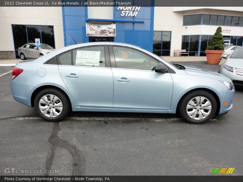 Ice Blue Metallic / Jet Black/Medium Titanium 2012 Chevrolet Cruze LS