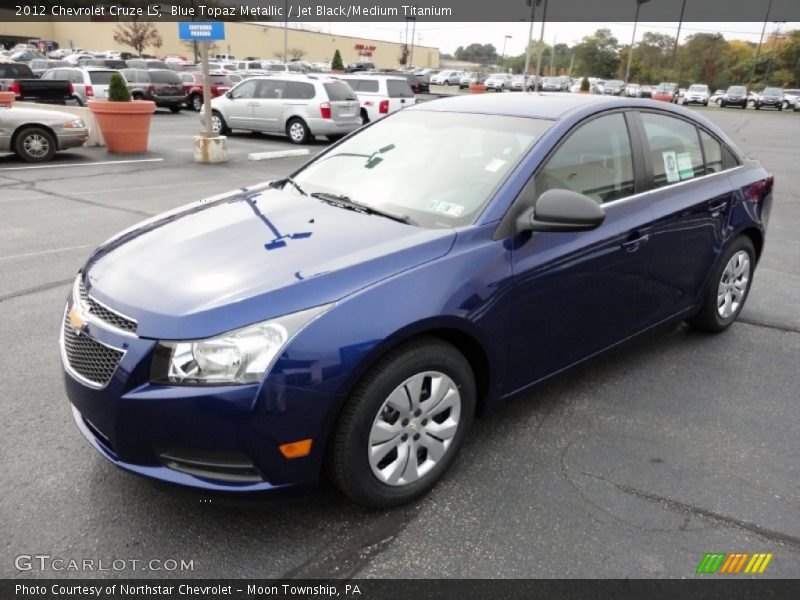 Blue Topaz Metallic / Jet Black/Medium Titanium 2012 Chevrolet Cruze LS