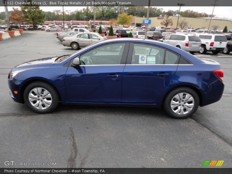 Blue Topaz Metallic / Jet Black/Medium Titanium 2012 Chevrolet Cruze LS