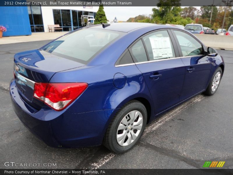 Blue Topaz Metallic / Jet Black/Medium Titanium 2012 Chevrolet Cruze LS