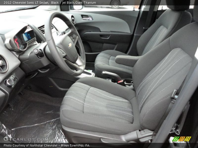  2012 Sonic LT Sedan Jet Black/Dark Titanium Interior
