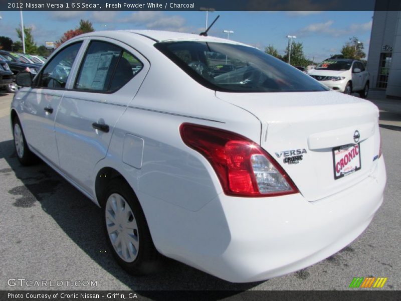 Fresh Powder White / Charcoal 2012 Nissan Versa 1.6 S Sedan