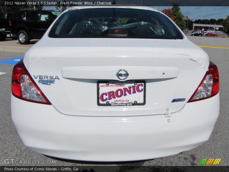Fresh Powder White / Charcoal 2012 Nissan Versa 1.6 S Sedan
