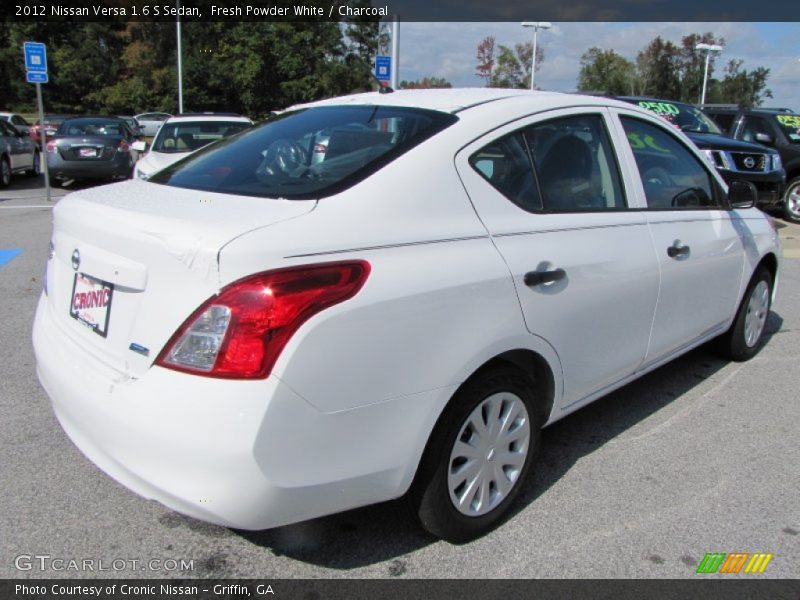 Fresh Powder White / Charcoal 2012 Nissan Versa 1.6 S Sedan