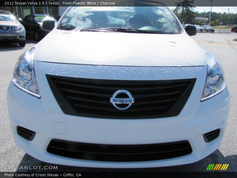 Fresh Powder White / Charcoal 2012 Nissan Versa 1.6 S Sedan