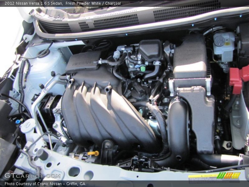 Fresh Powder White / Charcoal 2012 Nissan Versa 1.6 S Sedan