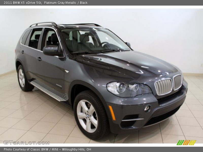 Platinum Gray Metallic / Black 2011 BMW X5 xDrive 50i