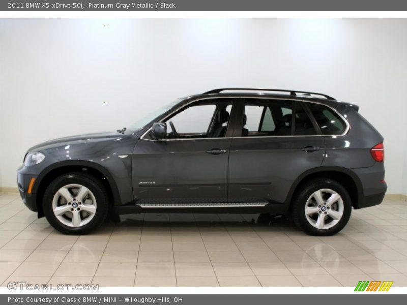 Platinum Gray Metallic / Black 2011 BMW X5 xDrive 50i