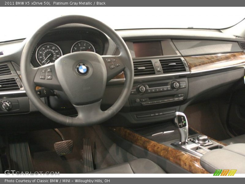 Platinum Gray Metallic / Black 2011 BMW X5 xDrive 50i