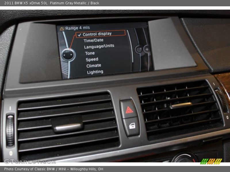 Platinum Gray Metallic / Black 2011 BMW X5 xDrive 50i