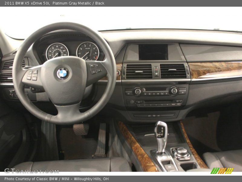 Platinum Gray Metallic / Black 2011 BMW X5 xDrive 50i