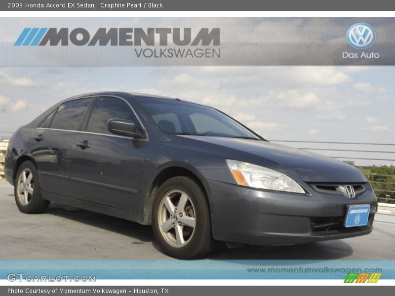 Graphite Pearl / Black 2003 Honda Accord EX Sedan