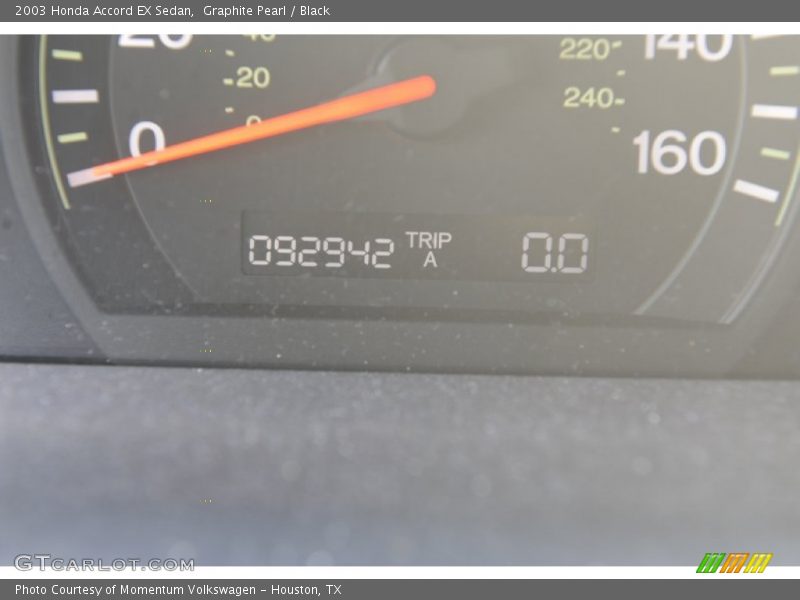 Graphite Pearl / Black 2003 Honda Accord EX Sedan