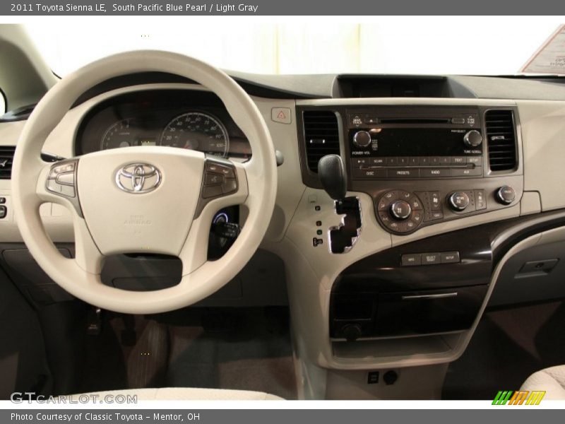 South Pacific Blue Pearl / Light Gray 2011 Toyota Sienna LE