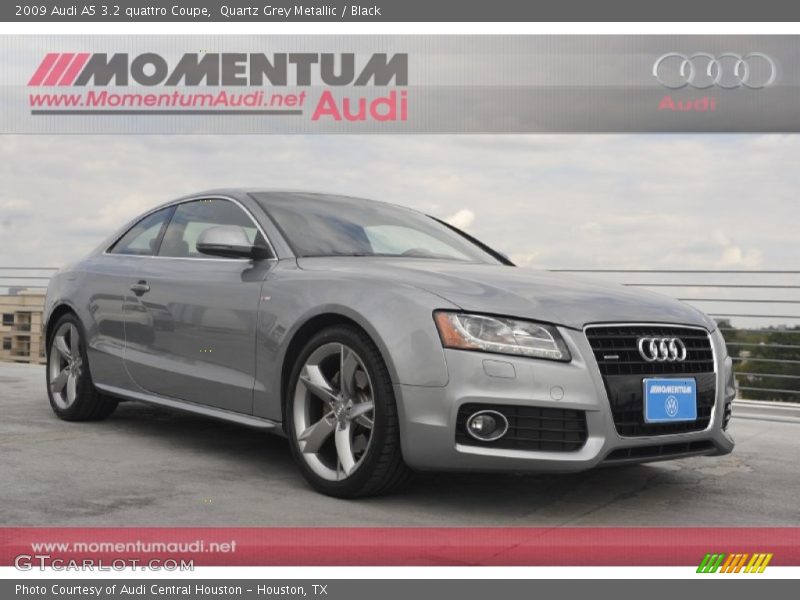 Quartz Grey Metallic / Black 2009 Audi A5 3.2 quattro Coupe
