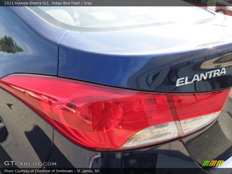 Indigo Blue Pearl / Gray 2011 Hyundai Elantra GLS