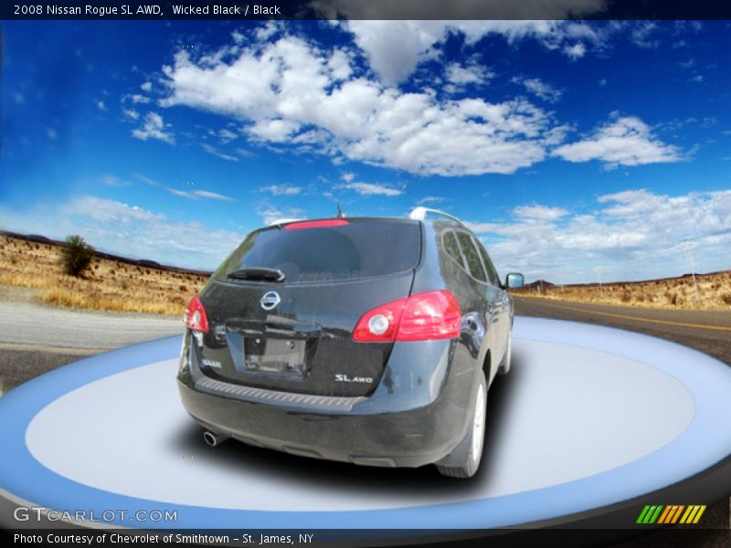 Wicked Black / Black 2008 Nissan Rogue SL AWD