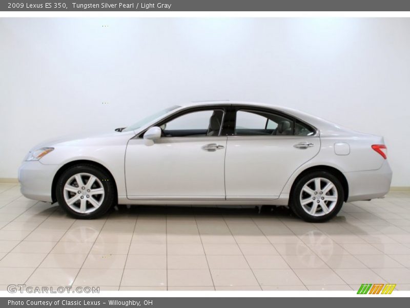 Tungsten Silver Pearl / Light Gray 2009 Lexus ES 350