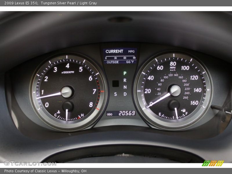 Tungsten Silver Pearl / Light Gray 2009 Lexus ES 350