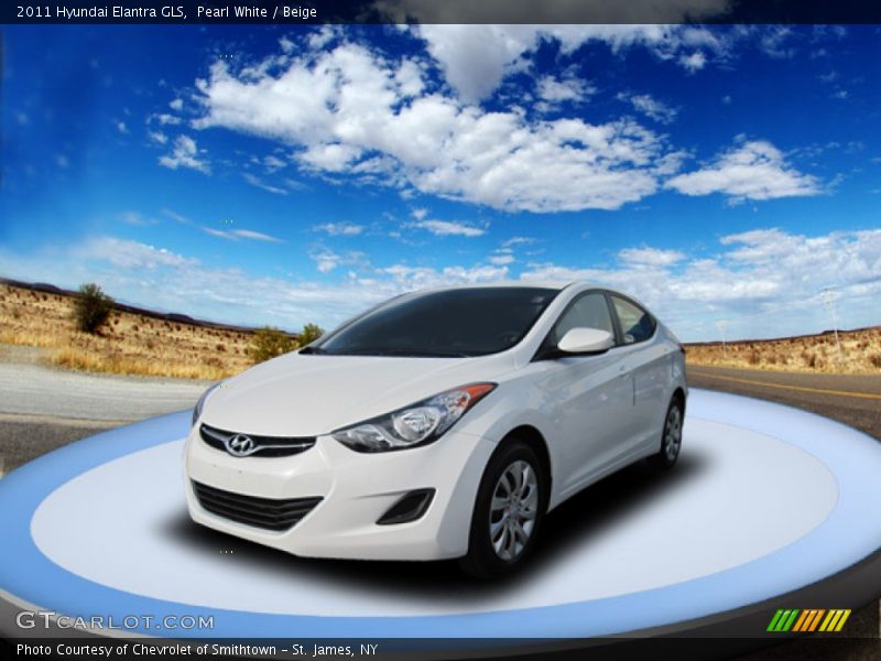 Pearl White / Beige 2011 Hyundai Elantra GLS