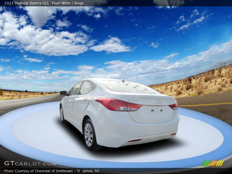 Pearl White / Beige 2011 Hyundai Elantra GLS