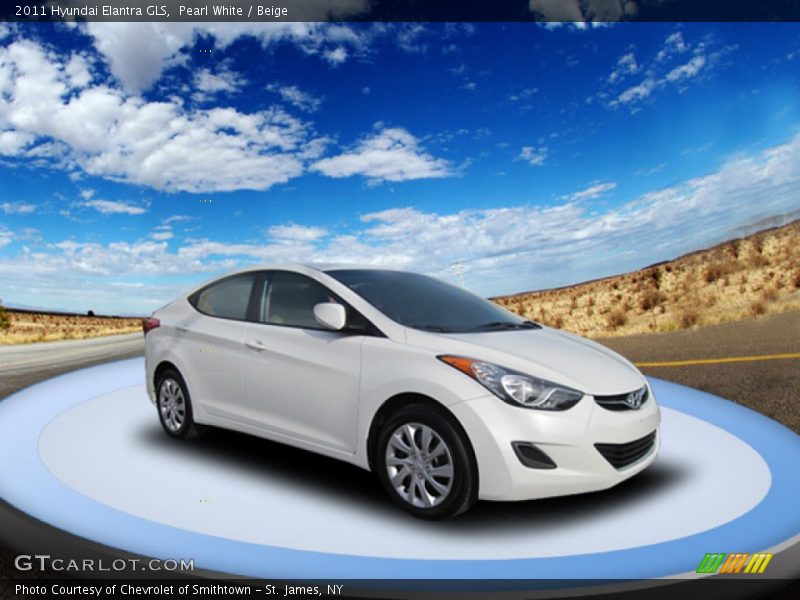 Pearl White / Beige 2011 Hyundai Elantra GLS