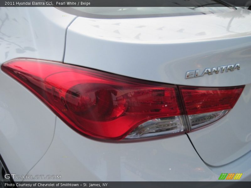 Pearl White / Beige 2011 Hyundai Elantra GLS