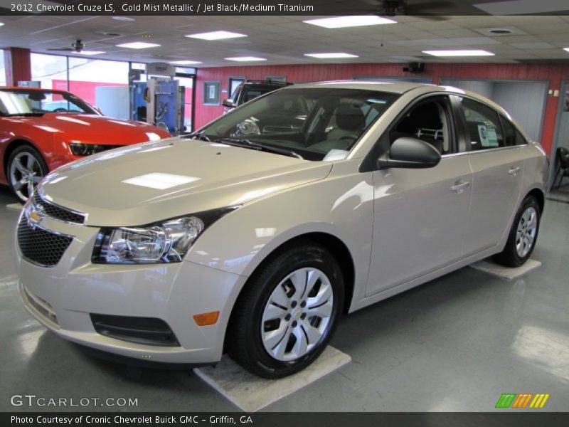 Gold Mist Metallic / Jet Black/Medium Titanium 2012 Chevrolet Cruze LS